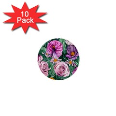 Budding And Captivating Flowers 1  Mini Buttons (10 pack) 