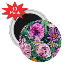 Budding And Captivating Flowers 2.25  Magnets (10 pack) 