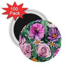 Budding And Captivating Flowers 2.25  Magnets (100 pack) 