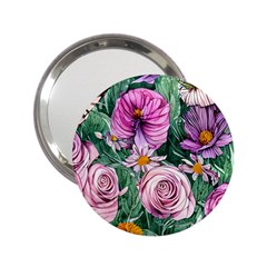 Budding And Captivating Flowers 2.25  Handbag Mirrors