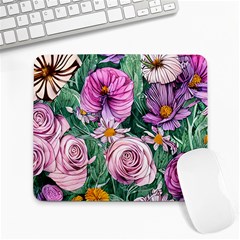 Budding And Captivating Flowers Large Mousepad