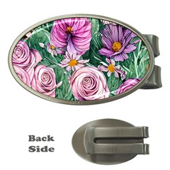 Budding And Captivating Flowers Money Clips (Oval) 