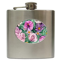 Budding And Captivating Flowers Hip Flask (6 Oz) by GardenOfOphir