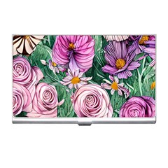 Budding And Captivating Flowers Business Card Holder