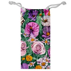 Budding And Captivating Flowers Jewelry Bag