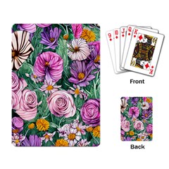 Budding And Captivating Flowers Playing Cards Single Design (Rectangle)