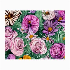 Budding And Captivating Flowers Small Glasses Cloth (2 Sides)