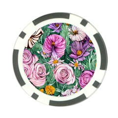 Budding And Captivating Flowers Poker Chip Card Guard