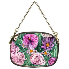 Budding And Captivating Flowers Chain Purse (One Side)