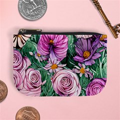 Budding And Captivating Flowers Mini Coin Purse