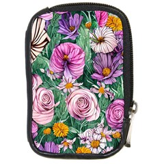 Budding And Captivating Flowers Compact Camera Leather Case