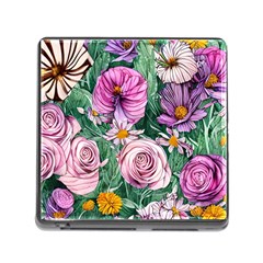 Budding And Captivating Flowers Memory Card Reader (Square 5 Slot)