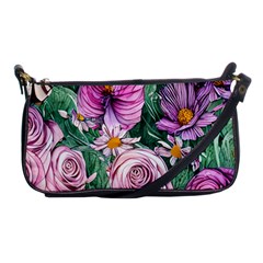 Budding And Captivating Flowers Shoulder Clutch Bag by GardenOfOphir