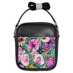 Budding And Captivating Flowers Girls Sling Bag