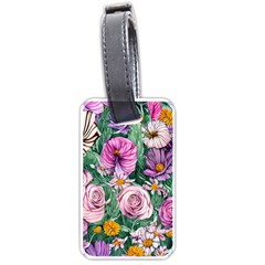 Budding And Captivating Flowers Luggage Tag (one Side) by GardenOfOphir