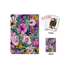 Budding And Captivating Flowers Playing Cards Single Design (Mini)