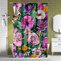 Budding And Captivating Flowers Shower Curtain 48  x 72  (Small) 