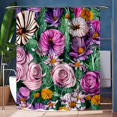 Budding And Captivating Flowers Shower Curtain 60  x 72  (Medium) 