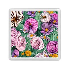 Budding And Captivating Flowers Memory Card Reader (Square)