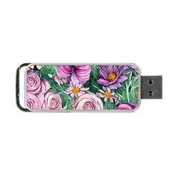 Budding And Captivating Flowers Portable USB Flash (One Side)