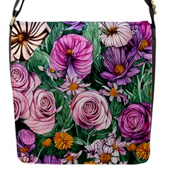 Budding And Captivating Flowers Flap Closure Messenger Bag (S)