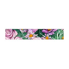 Budding And Captivating Flowers Premium Plush Fleece Scarf (Mini)