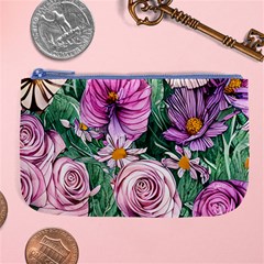 Budding And Captivating Flowers Large Coin Purse