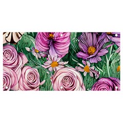 Budding And Captivating Flowers Banner and Sign 4  x 2 