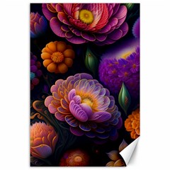 Ai Generated Flowers Plants Petals Buds Canvas 24  X 36  by Ravend