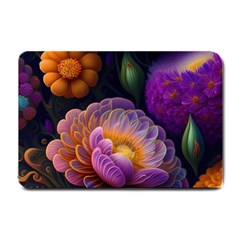 Ai Generated Flowers Plants Petals Buds Small Doormat by Ravend