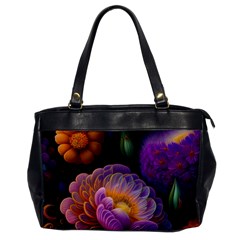 Ai Generated Flowers Plants Petals Buds Oversize Office Handbag by Ravend