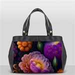 Ai Generated Flowers Plants Petals Buds Oversize Office Handbag Front