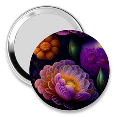 Ai Generated Flowers Plants Petals Buds 3  Handbag Mirrors by Ravend