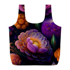 Ai Generated Flowers Plants Petals Buds Full Print Recycle Bag (l) by Ravend