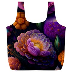 Ai Generated Flowers Plants Petals Buds Full Print Recycle Bag (xl) by Ravend