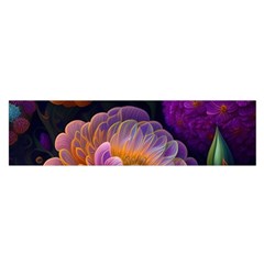 Ai Generated Flowers Plants Petals Buds Oblong Satin Scarf (16  X 60 ) by Ravend