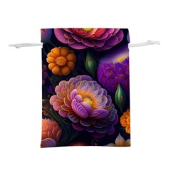 Ai Generated Flowers Plants Petals Buds Lightweight Drawstring Pouch (l) by Ravend