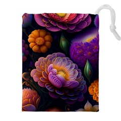 Ai Generated Flowers Plants Petals Buds Drawstring Pouch (4xl) by Ravend