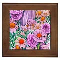 Bright And Brilliant Bouquet Framed Tile by GardenOfOphir