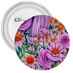 Bright And Brilliant Bouquet 3  Buttons by GardenOfOphir