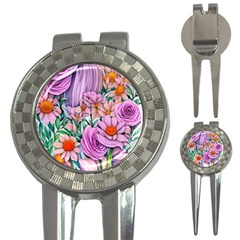 Bright And Brilliant Bouquet 3-in-1 Golf Divots by GardenOfOphir