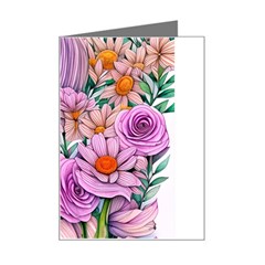 Bright And Brilliant Bouquet Mini Greeting Card by GardenOfOphir