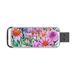 Bright And Brilliant Bouquet Portable Usb Flash (one Side) by GardenOfOphir