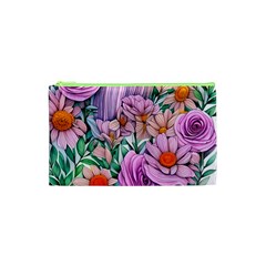 Bright And Brilliant Bouquet Cosmetic Bag (xs) by GardenOfOphir