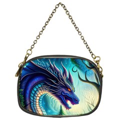 Ai Generated Dragon Fractal Art Texture Chain Purse (one Side) by Ravend