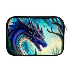 Ai Generated Dragon Fractal Art Texture Apple Macbook Pro 17  Zipper Case by Ravend