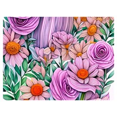 Bright And Brilliant Bouquet One Side Premium Plush Fleece Blanket (extra Small) by GardenOfOphir