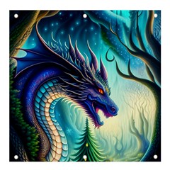 Ai Generated Dragon Fractal Art Texture Banner And Sign 4  X 4  by Ravend