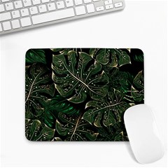 Monstera Plant Tropical Jungle Leaves Pattern Small Mousepad by Ravend