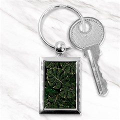 Monstera Plant Tropical Jungle Leaves Pattern Key Chain (rectangle) by Ravend